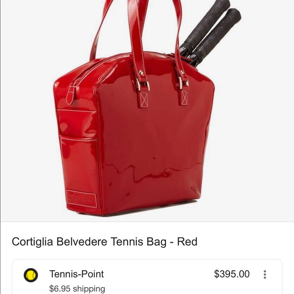 NWT Cortiglia Belvedere Tennis Bag- Red